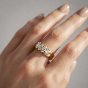 Luxury 0.30CT Each Marquise Cut Diamond Four Stone Ring For Women 18K Solid Gold Party Wishes <b>Gift</b> For <b>Friends</b> Her - Product Image 5