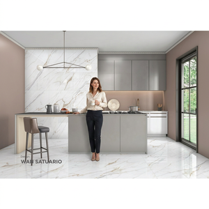 Carreaux de céramique en porcelaine pleine masse Wan Statuario 800x1600mm, épaisseur 10mm, design marbre blanc italien, garantie 3 ans pour les projets - Product Image 2