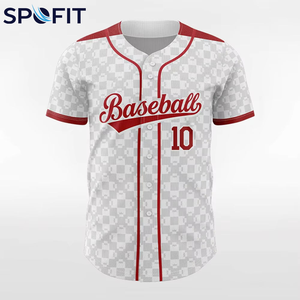 Camiseta de Béisbol Personalizada con Botones Completos y Servicio OEM, Diseño de Logotipo con Nombre y Número del Equipo Personalizados, Camiseta de Béisbol Juvenil Sublimada - Product Image 1