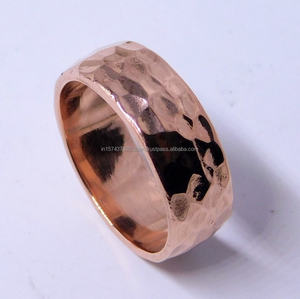 Handmade 100% Pure <b>Copper</b> Hammered Custom Finger Ring Best Quality for Daily Wear Weddings Engagements Parties - Product Image 3