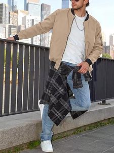 New <b>Winter</b> Varsity <b>Jacket</b> for Men Custom Zipper Button Loose Simple Casual Style Breathable Stand Collar Men Bomber <b>Jacket</b> - Product Image 3