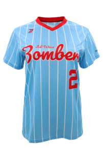 Maillot de softball Fastpitch à motif patchwork pour femmes et filles, color block tendance, respirant, avec logo et numéro personnalisables, vente en gros OEM - Product Image 4
