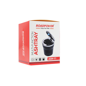 ROADPOWER (RP-ASH-11) ที่เขี่ยบุหรี่ในรถยนต์อเนกประสงค์พร้อมไฟ LED สีฟ้า พกพาสะดวก ลดกลิ่น ทำความสะอาดง่าย ฝาโครเมียมคุณภาพสูง - Product Image 6