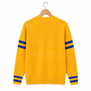 เสื้อสเวตเตอร์อะคริลิกผสมขนสัตว์ Cosh International ลายปักแบบมหาวิทยาลัยกรีก เสื้อคาร์ดิแกนถักสำหรับผู้หญิง สไตล์เครื่องแต่งกายกรีก - Product Image 4
