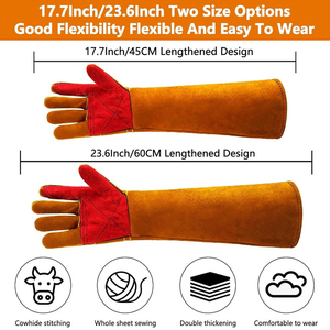 Guantes de cuero finos con puño, los más vendidos, para uniforme de desfile, guardia, fiesta de invierno al aire libre, Pakistán - Product Image 3