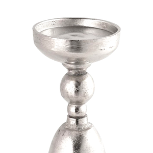 Nuevo candelabro para decoración del hogar, acabado plateado, portavelas de aluminio fundido, hecho a mano, personalizado, S/3 - Product Image 5