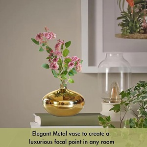 Jarrón Decorativo de Metal de Alta Gama para Mesa, Florero Moderno para Proyectos de Diseño de Interiores - Product Image 1