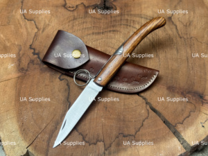 Wholesale OEM Traditional Ring <b>Lock</b> Folding Knife Rosewood Handle Carbon Steel Industrial Grade Drop Point 11 UA Supplies - Product Image 4