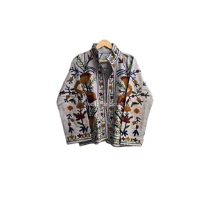 Hand <b>Stitch</b> Cotton Jackets Uzbek Embroidery Jacket <b>Coat</b> Boho Chic Jacket Unisex Winter Jacket - Product Image 1