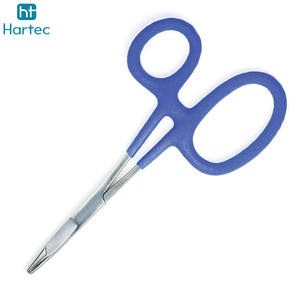 Pince de pêche antidérapante à poignée bleue, en acier inoxydable, à mâchoires droites, avec verrouillage, pour l'élimination des hameçons et le dégorger - Product Image 4
