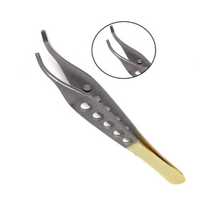 ชุดเครื่องมือผ่าตัดสแตนเลสสตีลคุณภาพพรีเมียม ปี 2026 ยี่ห้อ Adson Brown รุ่น Tissue 9x9teeth Forceps ขนาด 6 นิ้ว ด้ามจับโค้งสีทอง พร้อมคู่มือการใช้งาน - Product Image 2