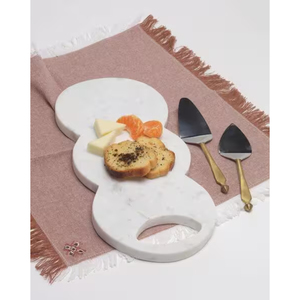 Tabla de Cortar de Mármol Blanco Natural de Lujo y Bandeja para Servir Queso, Tabla de Cortar de Piedra Pulida para Decoración de Cocina y Platos - Product Image 2