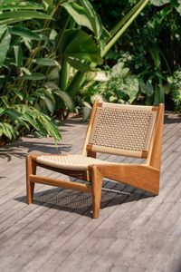 Minimalist Teak Wood Outdoor Seating Set - Product Image 2