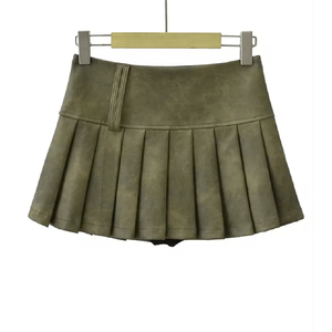 Jupe en cuir taille plus pour femme, style mini, très demandée, qualité supérieure, cuir respirant, prix attractif - Product Image 6