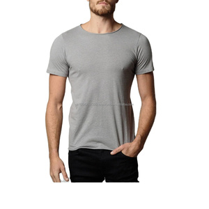 T-shirt pour homme, marque et logo personnalisés, prix de gros, t-shirt uni à col rond pour homme - Product Image 5
