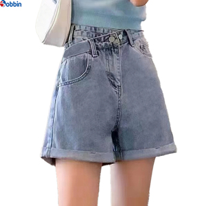 BOBBIN INDUSTRIES Shorts de Mezclilla para Mujer, Verano, Cómodos, Color Personalizado, Transpirables, Cintura Media, Estilo Vintage Hip Hop - Product Image 6