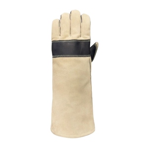 ถุงมือเชื่อมหนังวัวเสริมแรง นุ่มสบาย ทนไฟ ทนต่อการเสียดสี ถุงมือดับเพลิง - Product Image 1