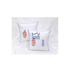 Fundas de cojín de algodón con estampado de bloque de mano indio Fundas de cojín acolchadas Fundas de cojín decorativas - Product Image 1