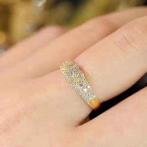 แหวนเพชรทรงดอกไม้แบบ Eternity Band สำหรับผู้หญิง ชุบโรเดียม เงินแท้ 925 เครื่องประดับแต่งงาน/หมั้นแบบคลาสสิก - Product Image 2