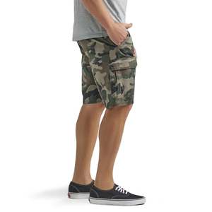 Men's <b>Camouflage</b> <b>Cargo</b> Shorts Mid Waist Canvas Breathable Casual Bermuda Shorts With Pockets Drawstring Closure - Product Image 3