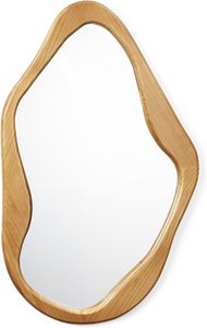 Modern Irregular/Organic Shape Solid Wood <b>Mirror</b> Glass Framed 4mm Thick Decorative Wall <b>Mirror</b> for <b>Bathroom</b> Bedroom Living Room - Product Image 2