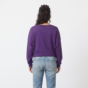T-shirts imprimés amples et décontractés pour femmes, 100% coton lourd 300 GSM, col rond, streetwear d'été, tee-shirt imprimé oversize - Product Image 3