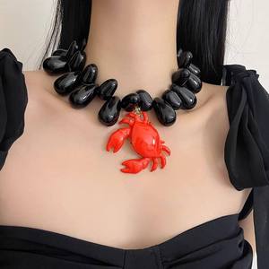 Collier de perles irrégulières en résine faites à la main, multicolores, bijoux de mode, artisanat moulé, pour femmes et filles - Meilleures ventes - Product Image 4