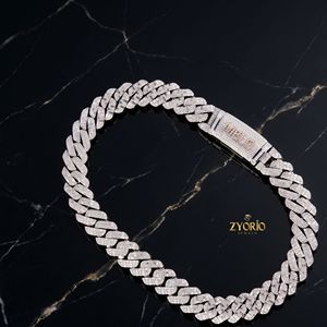 Luxury Iced Out Cuban Link Chain <b>Necklace</b> for Men and Women Hip Hop Diamond Look White Gold Plated <b>Statement</b> Jewelry - Product Image 5