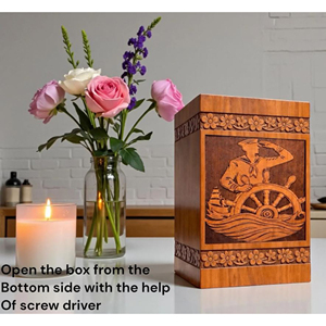 Compact Wooden Urn for Ash Storage Wooden Urn for Ashes with Velvet Bag Inside urn by AYAANS - Product Image 4