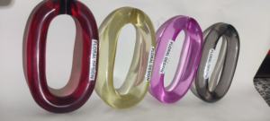 Collier en résine à maillons larges style vintage, mélange de couleurs, punk, ajouré, gros maillons ronds, longue chaîne en résine acrylique, art mural - Product Image 6