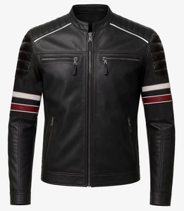 Chaquetas de Cuero para Motociclistas de Alta Calidad, Color Negro, Talla Grande, Estilo Punk, Personalizadas y Elegantes para Hombre - Product Image 3