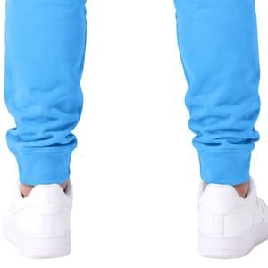 <b>Light</b> Blue Men's Jogger <b>Trousers</b> Elastic Waist Sports Pants Tapered Leg Sweatpants With Side Pockets Casual Activewear - Product Image 5