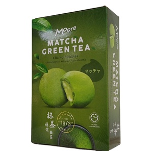 Galletas Rellenas de Té Verde Matcha HALAL de Malasia Moore, Textura Semiblanda, Listas para Comer, Bajas en Carbohidratos, Empaquetado en Caja, Precio al por Mayor - Product Image 1
