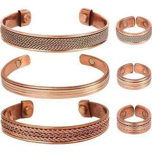 Unisex Stylish Vintage Star Design Solid Copper Cuff <b>Bracelet</b> Premium Quality Handmade <b>Crystal</b> Fashion Accessory Bangle Jewelry - Product Image 1