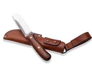 มีดล่าสัตว์และตั้งแคมป์คุณภาพสูงระดับมืออาชีพ ผลิตจากเหล็กกล้าคาร์บอนสูง พร้อมโลโก้สั่งทำพิเศษ ด้ามไม้ทำมือ พร้อมปลอกหนัง - Product Image 4