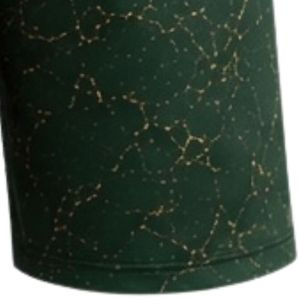 Dark <b>Green</b> Gold Speckled Print Sports <b>Shorts</b> with Elastic Waistband Lightweight Breathable Athletic Gym Workout Performance Wear - Product Image 6