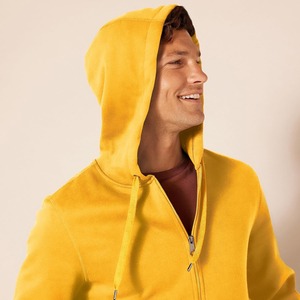 Sweat-shirt à capuche zippé pour homme, coupe classique, couleur unie, en polaire, veste décontractée avec poches, respirant, pour l'automne - Product Image 5
