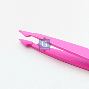 Pinzas para Cejas con Recubrimiento de Polvo Rosa, Herramientas de Recorte de Acero Inoxidable, Pinzas de Belleza - Product Image 2