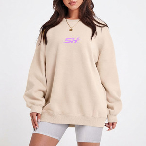 Service OEM – Sweat-shirt surdimensionné personnalisé pour femme, coupe décontractée, col rond chaud, tendance – Vêtements en gros à bas prix - Product Image 3