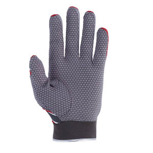 ถุงมือตีเบสบอลสีแดง สำหรับมือซ้าย หนังสังเคราะห์ ปิดด้วยแถบตีนตุ๊กแก - Product Image 3