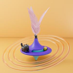 Juguete Interactivo para Gatos con Forma de Trompo de Plástico Ecológico, Colgable con Ventosa - Product Image 3