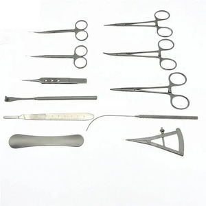 Kit d'instruments chirurgicaux cosmétiques en acier inoxydable pour la chirurgie manuelle des paupières doubles : Ciseaux, porte-aiguille, pinces hémostatiques, certifié CE - Product Image 2