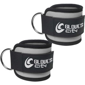 Sangles de cheville rembourrées en néoprène pour exercices de fitness avec double anneau en D, robustes, antidérapantes, unisexe, GLOVES City - Product Image 2