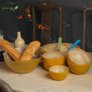 Tazón de Bambú Ecológico Personalizado, Diseño Clásico, Reutilizable para Fiestas, Técnica Desechable, D22xH14cm, 0.01kg - Product Image 6