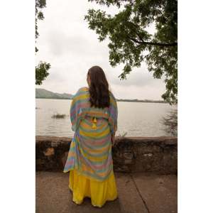 Ensemble en Chiffon Respirant 3 Pièces Jaune Taille XS pour Femmes Asmani - Product Image 1