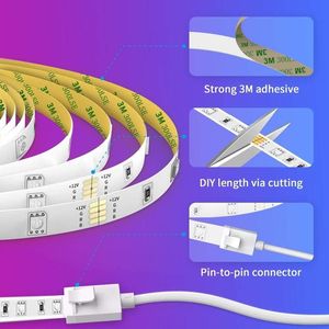 RGB LED Strip Lights 16.4ft WiFi <b>Smart</b> <b>Lighting</b> Works with Alexa & Google Assistant 16 Million Colors App Control - Product Image 4