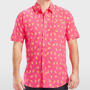 OEM High Street Men’s Casual <b>Shirts</b> – 100% Polyester Quick Dry Breathable <b>Half</b> Sleeve Turn-Down Collar, Custom Logo - Product Image 1