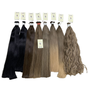Cabello humano Colecciones a granel 100% Virgen vietnamita Rubio mixto Balayage Ombre Coletas Extensiones de cabello humano - Product Image 1