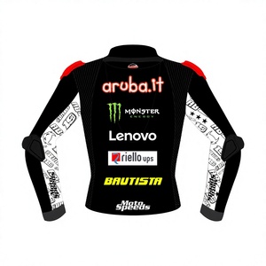 Alvaro Bautista WSBK <b>Racing</b> <b>Jacket</b> Rucati <b>Jacket</b>/Chaquetta Premium Cowhide Kangaroo Leather <b>Racing</b> <b>Jacket</b> High-Speed MotoCP CE - Product Image 2