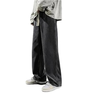 OEM ODM Relax Fit Denim Pants for <b>Men</b> Custom Washed Straight-leg <b>Jeans</b> Premium Cotton Vintage Mid Waist Lightweight Wholesale - Product Image 3